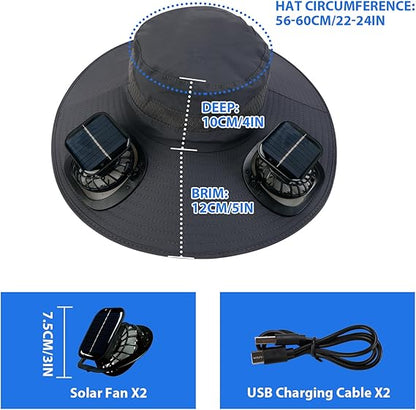🎁Summer Hot Sale-50% Off🌞2026 New Ultralight Solar Fan Sun Hat – Lighter Than a Baseball!⚾(Only 11oz)