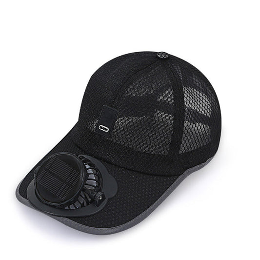 🔥Hot Sale🔥Breathable Baseball Cap with Solar FanAdults Mesh Baseball Cap Fishing Beach Hats with Solar Fan, Summer UV Protection Sun Hat, Solar Powered/USB Charging Sunhat