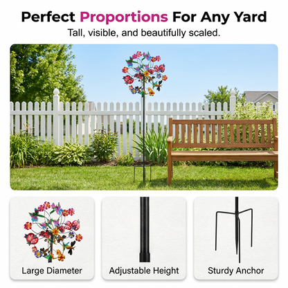 🌸Spring Sale 40% OFF🌬️🎡 Solar-Powered Wind Spinner for Garden